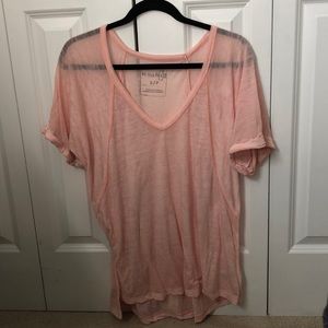 Free People pink tissue tshirt
